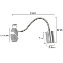 LED Wandleuchte UPROUND, 1-flammig, GU10, 4,9W, 2700K, IP20, stahl