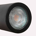 Mexlite LED Wandleuchte UPROUND, 1-flammig, GU10, 4,9W, 2700K, IP20, schwarz