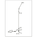 LED Stehleuchte DAPHNE, 1-flammig, 7W, 2700-4000K, 700lm, IP20, dimmbar, stahl