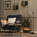 Steinhauer LED Stehleuchte DAPHNE, 1-flammig, 7W, 2700-4000K, 700lm, IP20, dimmbar, schwarz
