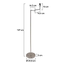 Mexlite floor lamp BELLA E27 IP20, dimmable