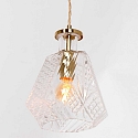 Mexlite pendant luminaire GRAZIOGLASS ?18cm E27 IP20, brass