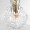 Mexlite Pendelleuchte GRAZIOGLASS, E27, � 14cm, messing
