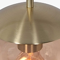Steinhauer pendant luminaire BOLLIQUE round E27 IP20, amber, brass, black dimmable