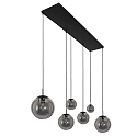 pendant luminaire BOLLIQUE 6 flames E27 IP20, black dimmable
