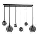Steinhauer pendant luminaire BOLLIQUE 6 flames E27 IP20, black dimmable