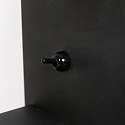 Mexlite wall luminaire UPROUND 1 flame GU10 IP20, black 