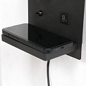 Mexlite wall luminaire UPROUND 1 flame GU10 IP20, black 