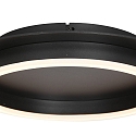Steinhauer ceiling luminaire RINGLUX 1 flame IP20, black dimmable