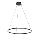 LED Pendelleuchte RINGLUX Up/Down, � 80cm, 2x30W, 2700K, 5400lm, IP20, CRI>90, dimmbar, schwarz