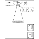 Steinhauer LED Pendelleuchte RINGLUX Up/Down, � 100cm, 2x40W, 2700K, 7200lm, IP20, CRI>90, dimmbar, schwarz