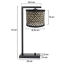 Steinhauer table lamp STANG E27 IP20, dimmable