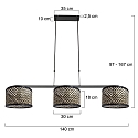 Steinhauer Steinhauer Pendelleuchte 3-fl. 