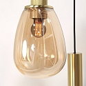 Steinhauer pendant luminaire REFLEXION 9 flames GU10 + E27 IP20, brass dimmable