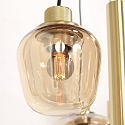 Steinhauer pendant luminaire REFLEXION 9 flames GU10 + E27 IP20, brass dimmable