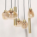Steinhauer pendant luminaire REFLEXION 9 flames GU10 + E27 IP20, brass dimmable