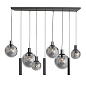 Steinhauer LED Pendelleuchte BOLLIQUE, 9-flammig, GU10 + E27, 4,9W, IP20, dimmbar, schwarz