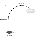 Steinhauer floor lamp SPARKLED LIGHT E27 IP20, dimmable