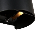 Steinhauer LED Au�enwandleuchte LOGAN 2x3W, 2700K, 480lm, IP54, CRI>80, D�mmerungssensor, dimmbar, schwarz