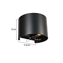 Steinhauer LED Au�enwandleuchte LOGAN 2x3W, 2700K, 480lm, IP54, CRI>80, D�mmerungssensor, dimmbar, schwarz