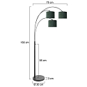 Steinhauer floor lamp SPARKLED LIGHT E27 IP20, dimmable