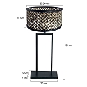 Steinhauer table lamp STANG E27 IP20, dimmable