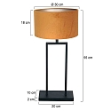 Steinhauer table lamp STANG E27 IP20, dimmable