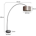 Mexlite floor lamp SOLVA E27 IP20, dimmable