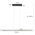 Steinhauer pendant luminaire BANDE IP20, dimmable