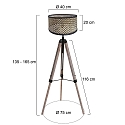 Mexlite floor lamp TRIEK E27 IP20, dimmable