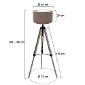 Mexlite floor lamp TRIEK E27 IP20, dimmable