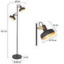 Mexlite Mexlite Stehleuchte 2-fl. 