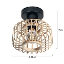 Steinhauer ceiling luminaire BLOEBA E27 IP20, dimmable
