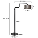 Steinhauer floor lamp BLOEBA E27 IP20, dimmable