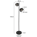 Mexlite floor lamp TENEBRIS E14 IP20, dimmable