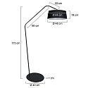 anne light & home floor lamp ZIG-ZAG E27 IP20, dimmable