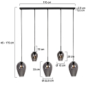 Mexlite pendant luminaire HALOSWAP E27 IP20, dimmable