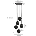 Mexlite pendant luminaire HALOSWAP E27 IP20, dimmable