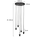 Mexlite Mexlite Pendelleuchte 5-fl. 