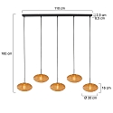 Mexlite Mexlite Pendelleuchte 5-fl. 