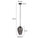 Mexlite pendant luminaire HALOSWAP E27 IP20, dimmable