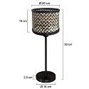 Mexlite table lamp NOOR E27 IP20, dimmable