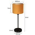 Mexlite table lamp NOOR E27 IP20, dimmable