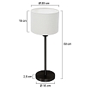 Mexlite table lamp NOOR E27 IP20, dimmable