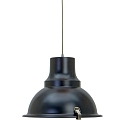 Steinhauer Pendelleuchte PARADE, � 40cm, E27, schwarz matt / Abdeckung wei� satiniert