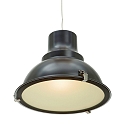 Steinhauer Pendelleuchte PARADE, � 40cm, E27, schwarz matt / Abdeckung wei� satiniert
