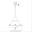 Steinhauer Pendelleuchte PARADE, � 40cm, E27, schwarz matt / Abdeckung wei� satiniert