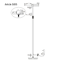 Mexlite Mexlite Floor lamp KARL, 1 flame, steel