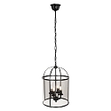 pendant luminaire PIMPERNEL 4 flames E14 IP20, black dimmable