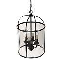 Steinhauer pendant luminaire PIMPERNEL 4 flames E14 IP20, black dimmable